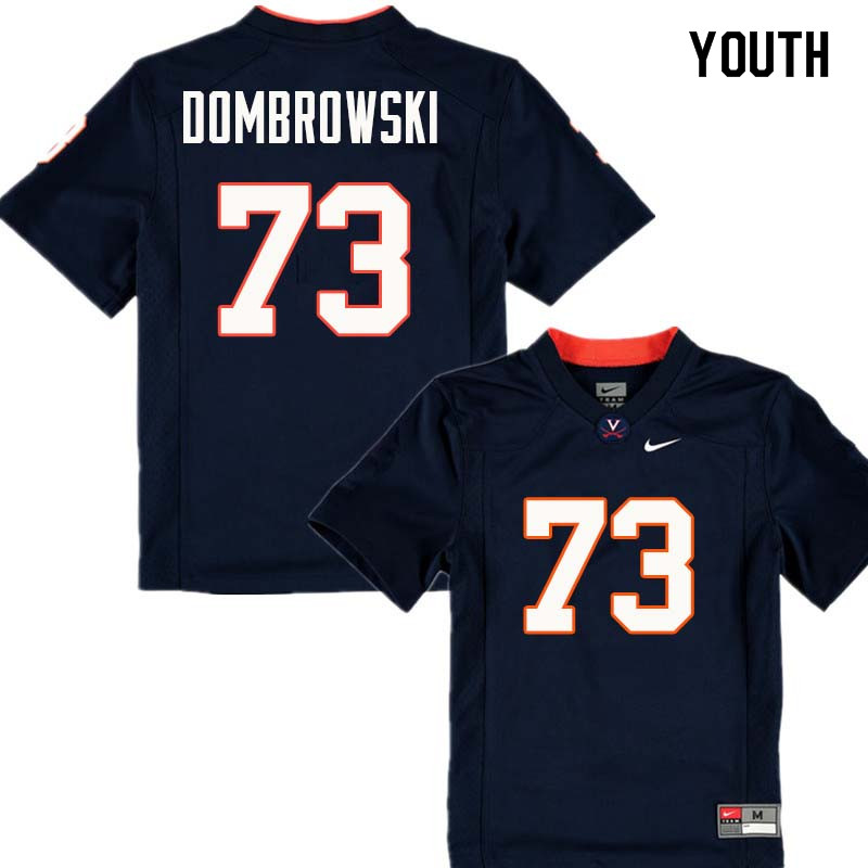 Youth #73 Jim Dombrowski Virginia Cavaliers College Football Jerseys Sale-Navy - Click Image to Close